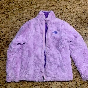 The North Face Girls Reversible Purple Jacket/Coat Medium 10/12